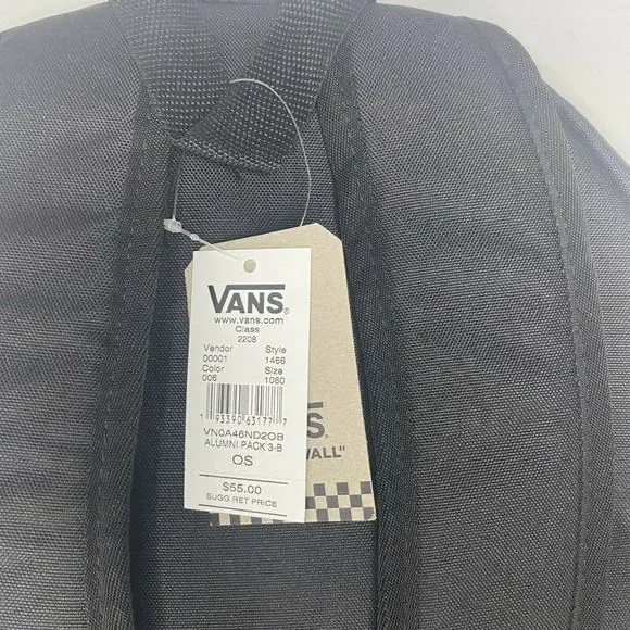 Vans Alumni Pack 3 Black/White Check board Unisex Backpack - Picture 10 of 10